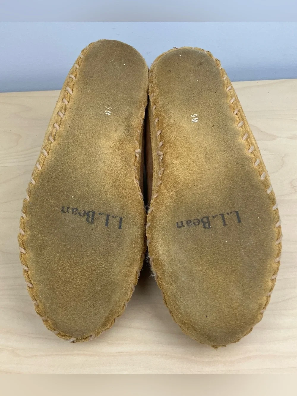 L.L. Bean Men’s Size 9.0 M Wicked Good Slipper Booties Brown Suede Shearling